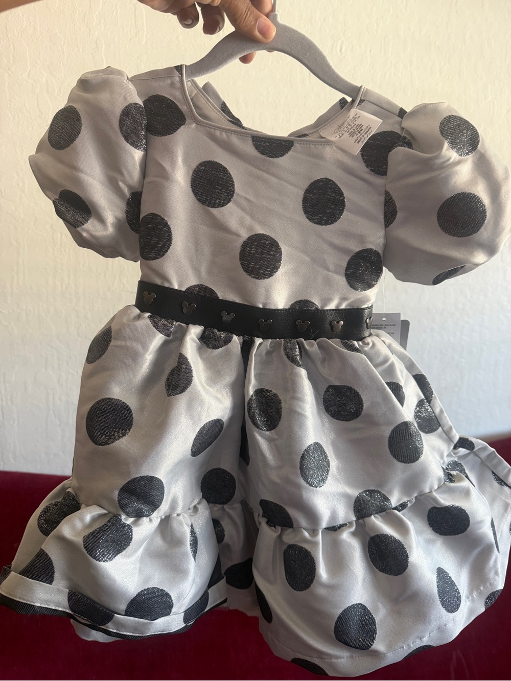 Disney Silver and Black Polka Dot Minnie Party Dress